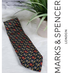 🦋Marks & Spencer Men's Silk Tie With Lions